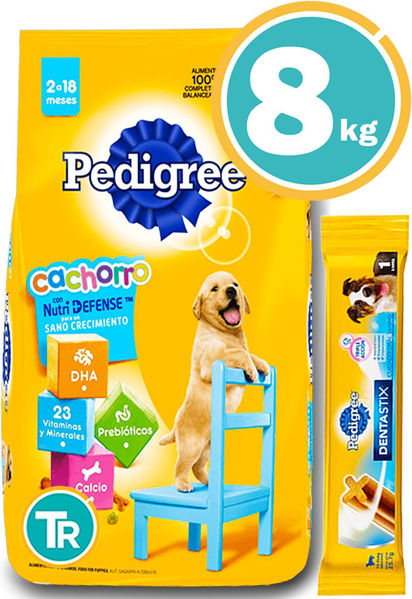 Imagen de PEDIGREE Cachorros 8 kg + Dentastix