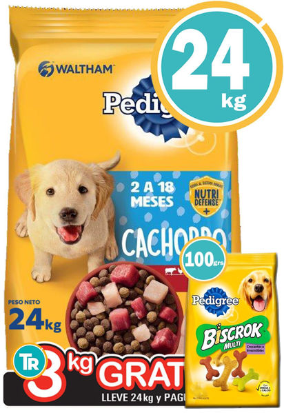 Imagen de PEDIGREE Cachorro 21 + 3 kg + Biscrock