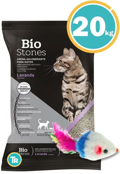 Imagen de Sanitario Arena Aglomerante Bio Stones 20 kg + Ratón