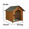 Imagen de CASILLA MADERA MEDIUM/GRANDE 50 X 70 X 85 DE 40 A 65 KG