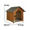 Imagen de CASILLA MADERA GRANDE/GIGANTE 70 X 90 X 95 + 60 KG