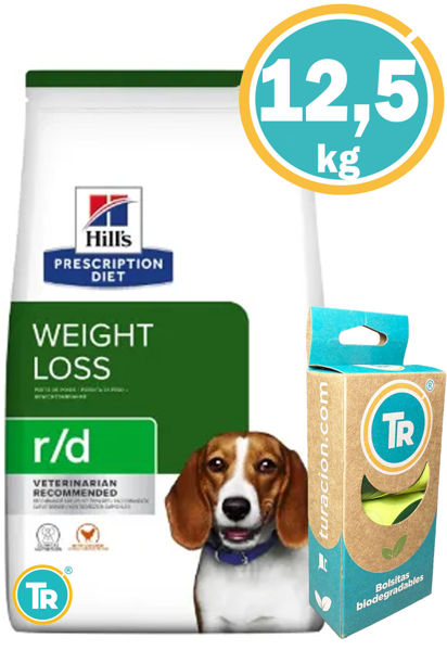 Imagen de HILLS Perros Reducción De Peso R/d 12,5 Kg + Bolsas