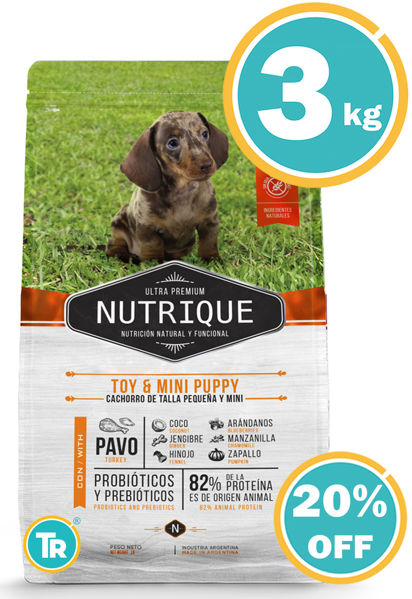 Imagen de Nutrique perro cachorro raza pequeña 3 kg