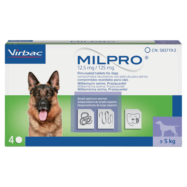 Imagen de ANTIPARASITARIO MILPRO VIRBAC ADULTOS ≥5kg