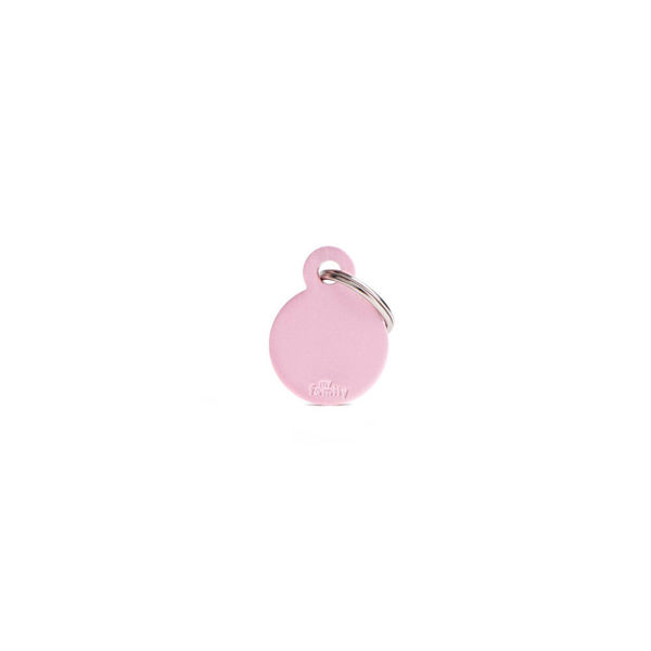 Imagen de Chapita Identificatoria Circulo Rosa Chico