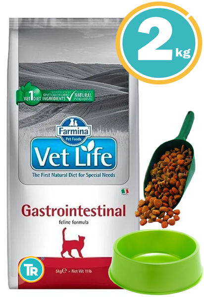 Imagen de VET LIFE Gato Gastrointestinal 2 kg  + Pala + Comedero