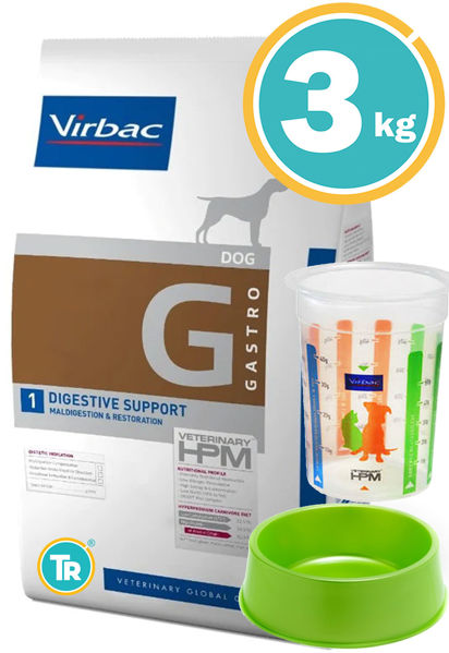 Imagen de HPM Virbac Perro Gastrointestinal Trastornos Digestivos 3kg + Comedero + Vaso - PROMO WEB
