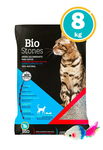 Imagen de Sanitario bentonita esferas bio stones 8 Kg + Ratón