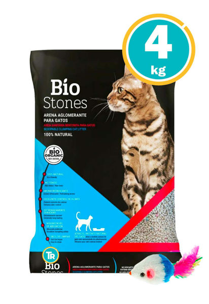 Imagen de Sanitario bentonita esferas bio stones 4 Kg + Ratón