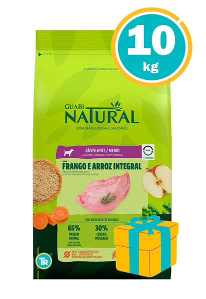 Imagen de GUABI Alimento Perro Cachorro Medium 10,1kg Pollo y Arroz Integral