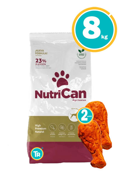 Imagen de NUTRICAN ADULTO 8 KG + PATA DE POLLO