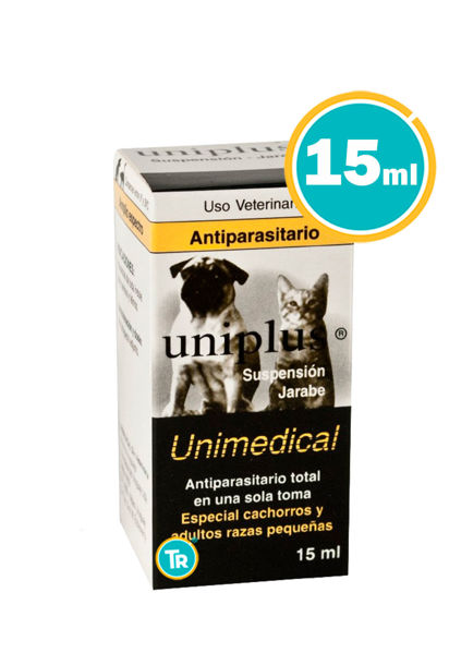 Imagen de ANTIPARASITARIO UNIPLUS Cachorros y Adultos Pequeños Suspensión 15 ml