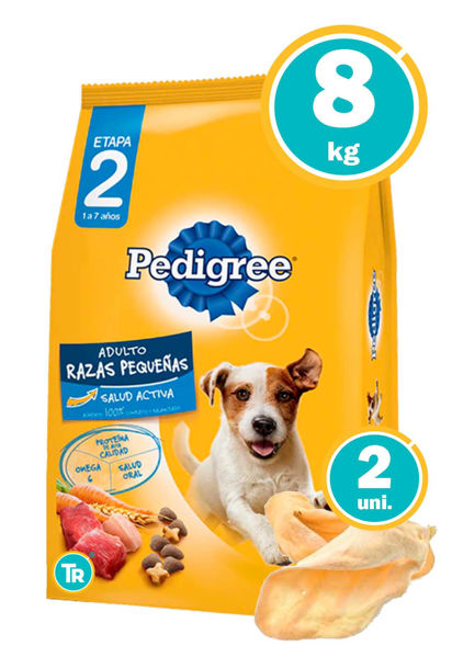 Imagen de PEDIGREE Raza Pequeñas 8kg + Orejas