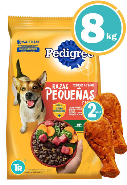 Imagen de PEDIGREE Razas Pequeñas 8kg + Patas de pollo