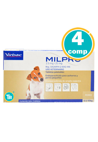 Imagen de ANTIPARASITARIO  MILPRO VIRBAC Perros pequeños y cachorros