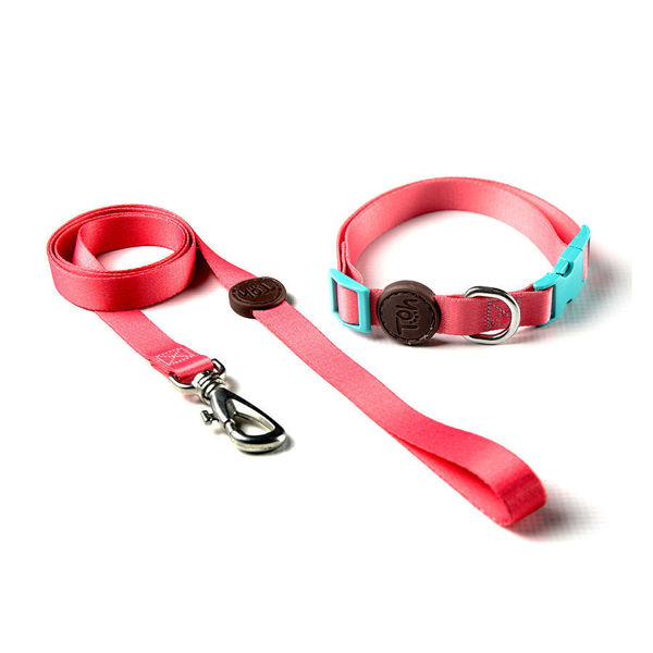 Imagen de COLLAR + CORREA TOH TALLE M ROSA