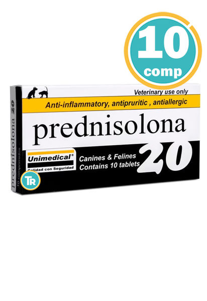 Imagen de PREDNISOLONA 20 mg X 10 Comp - Antiinflamatorio y Antialergico