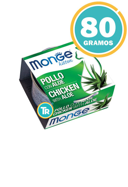 Imagen de PATE MONGE GATO KITTEN POLLO Y ALOE 80GR