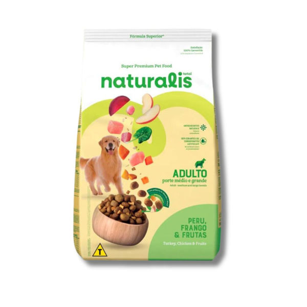 Imagen de NATURALIS PERRO ADULTO PAVO, POLLO Y FRUTAS 12KG