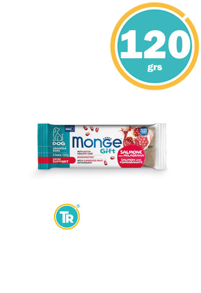 Imagen de MONGE GIFT PERRO BARS SKIN SALMON & GRANADA 120GR