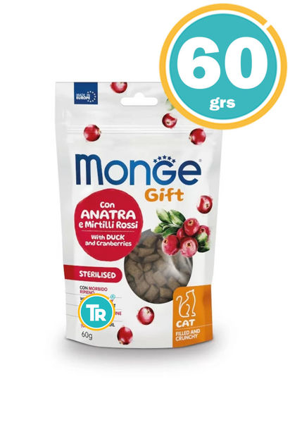 Imagen de MONGE GIFT GATO SNACK STERILISED DUCK & CRANBERRY 60GR