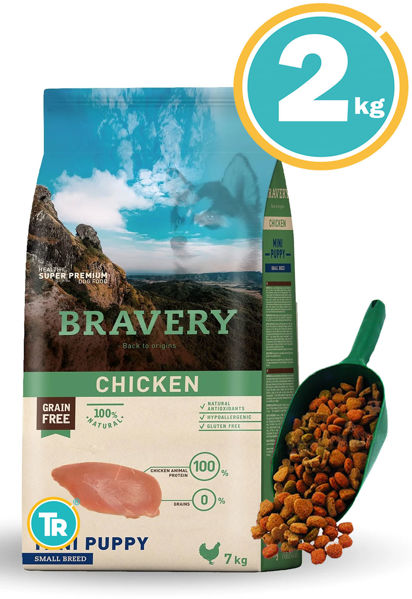 Imagen de BRAVERY PERRO CACHORRO RAZAS PEQUEÑAS 2 KG + Pala