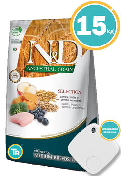 Mostrar detalles para NYD Ancestral Selection Perro Adulto Razas Medianas 15kg + Localizador Imagen de NYD Ancestral Selection Perro Adulto Razas Medianas 15kg + Localizador