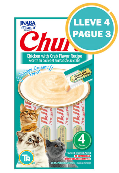 Imagen de PROMO CHURU POLLO Y CANGREJO 56GR 3+1