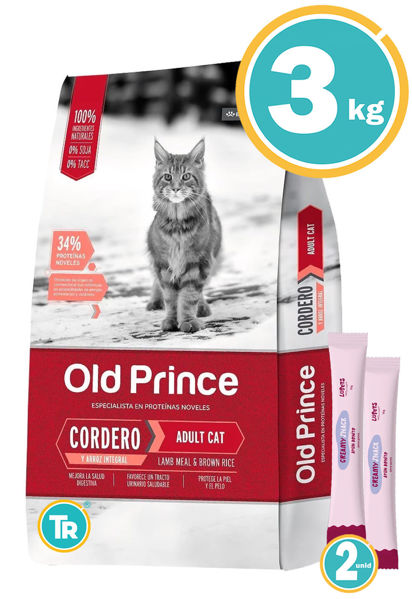 Imagen de OLD PRINCE Gato Adulto Cordero 3kg + Salsas