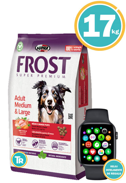 Imagen de FROST Perro Adulto Razas Grandes 15+2 kg + Reloj inteligente