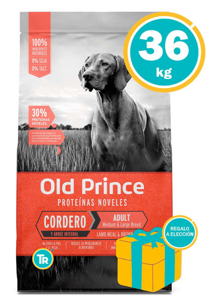 Imagen de OLD PRINCE Perro Adulto Cordero y Arroz 36kg + Elegí tu regalo