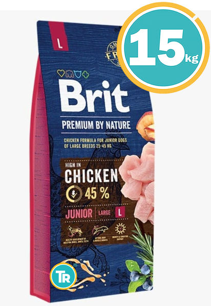 Imagen de BRIT PREMIUM DOG JUNIOR LARGE 15KG - OUTLET