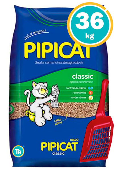 Imagen de Sanitario Gatos Pipicat Classic 36 kg + Pala Sanitaria