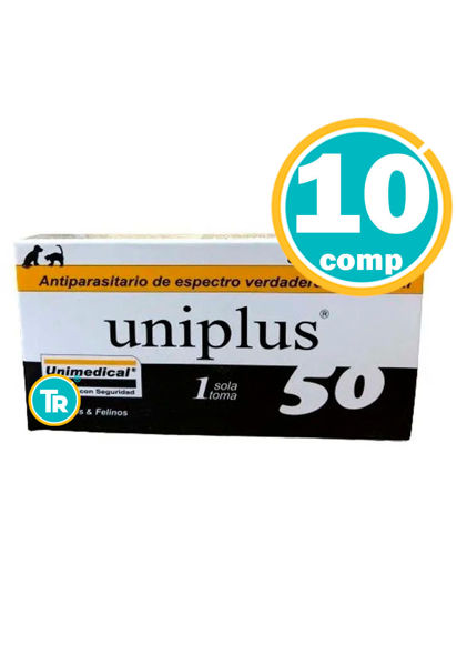 Imagen de UNIPLUS 50 Antiparasitario 10 Comp.