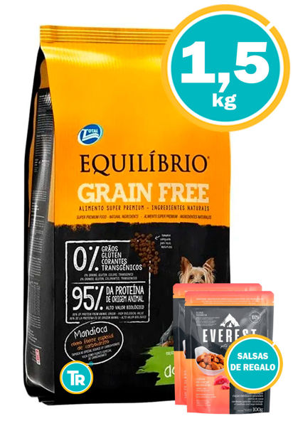 Imagen de EQUILIBRIO Perro Grain Free Razas Pequeñas 1,5 kg + Salsas