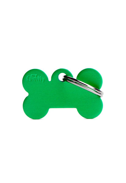 Imagen de CHAPITA HUESO PEQUEÑO ALUMINIO VERDE  - FERPLAST