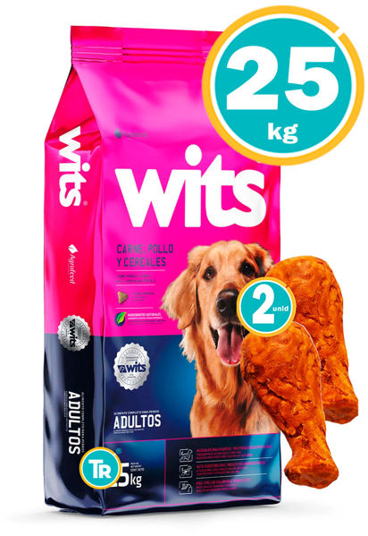 Imagen de WITS Perro Adulto 25kg+ Patas de Pollo