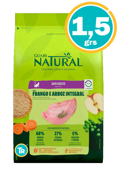 Imagen de GUABI Gato Adulto 1,5kg Pollo y Arroz Integral