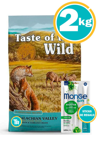 Bolsa de Taste of the Wild Apalachian valley para perro con Stick Monge de regalo