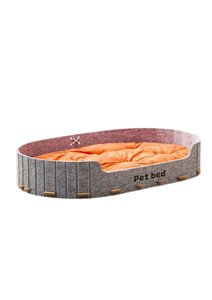 Imagen de CAMA PARA GATO COLOR GRIS CON ALMOHADON - TR204