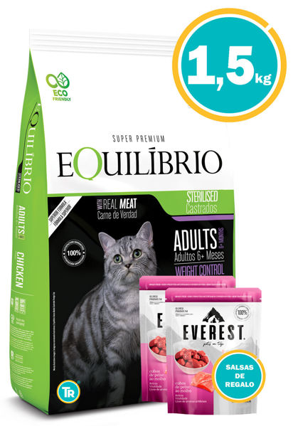 Imagen de EQUILIBRIO Gato Castrado 1,5 kg + Salsas