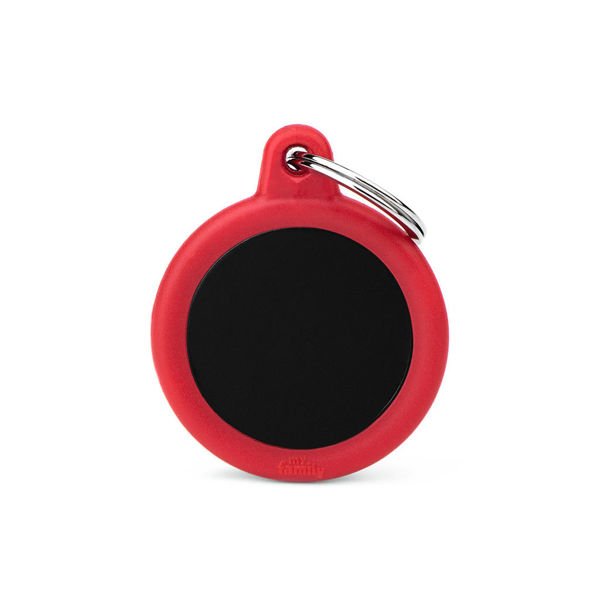 Imagen de CIRCULO NEGRO ALUMINIO GOMA ROJO MEMO PET