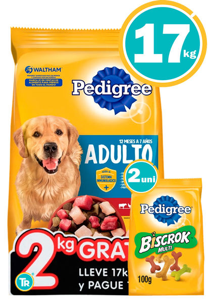 Imagen de PEDRIGREE ADULTO CARNE POLLO CERIALES 17KG