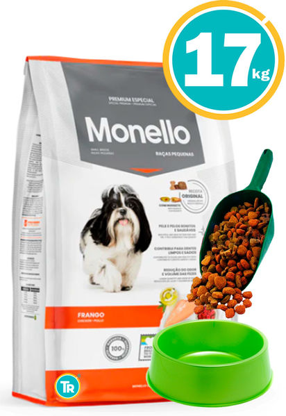 Imagen de MONELLO Perro Adulto Pequeño 17kg (POLLO) + Comedero y pala dosificadora