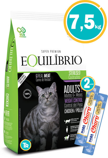 Imagen de EQUILIBRIO Gato Castrado 7,5 kg + Snack Churu