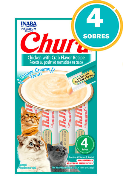 Imagen de CHURU POLLO Y CANGREJO 56GR 4 SOBRES