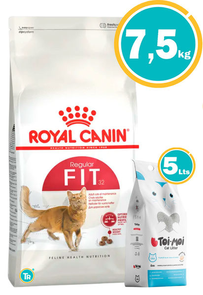Imagen de ROYAL CANIN Gato Feline Fit 32 7,5 Kg + Sanitario