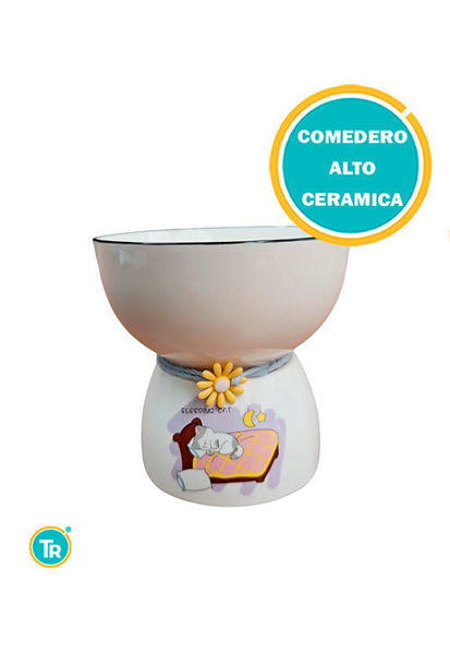 Imagen de PLATO CERAMICA ALTO CON DISEÑO