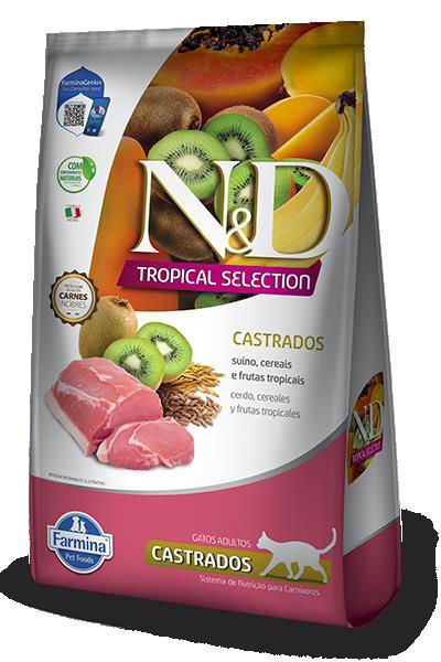 Imagen de NYD FELINE ADULT TROPICAL CASTRADO 7KG (CERDO)