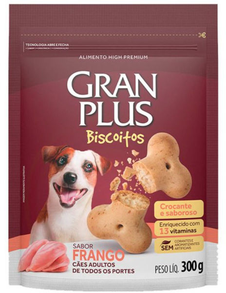 Imagen de SNACK GALLETA GRAN PLUS PERRO ADULTO SABOR POLLO 300GRS